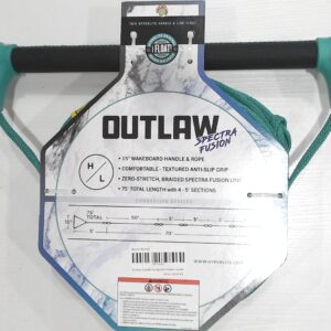Hyperlite Wake Outlaw Handle w/75' Spectra Fusion Rope - Green