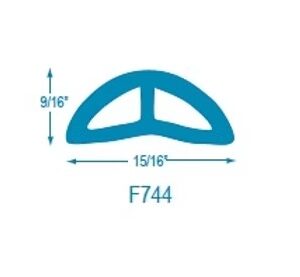 F744 50' Black Rub Rail Pack 9/16" by 15/16"