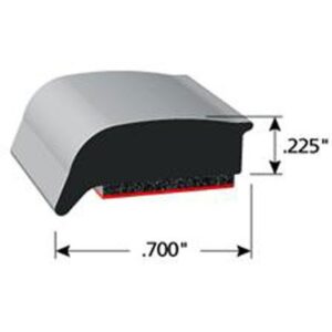 Black Carpet Edge Trim .225" by .7"