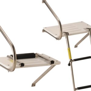 Garelick EEz-In Platform with 2-Step Telescoping Ladder for Outboard Motors