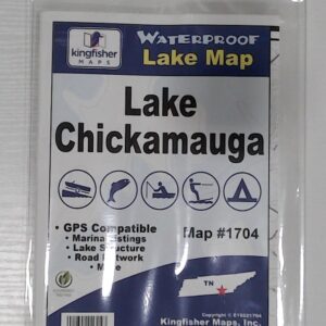 Kingfisher Maps Waterproof Lake Map - Lake Chickamauga
