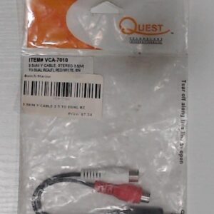 Quest 3.5mm Y Cable to 3.5mm Dual RC