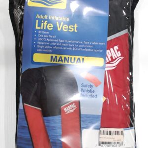 Marpac Automatic Adult Inflatable Life Vest - Red/Black