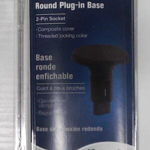 Attwood LightArmor 910R Series Round Plug-In Base - Black Composite - 2 Pin