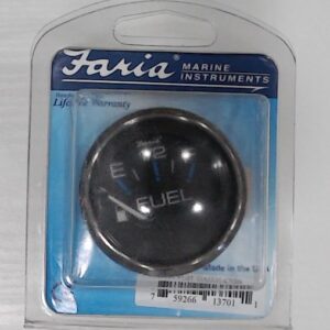 Faria Chesapeake Black Stainless Steel Gauges - Fuel Gauge
