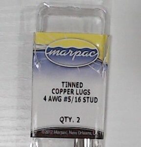 Marpac Tinned Copper Lugs - 4 AWG, #5/16