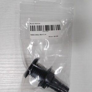 Th Marine Black Plastic Straight Thru-Hull Connectors