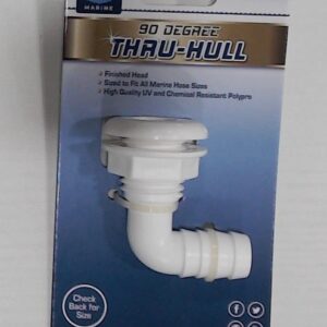 Th Marine White Plastic 90° Thru-Hull Connectors