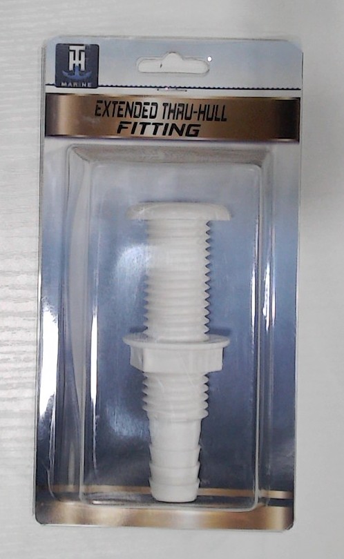 Th Marine White Plastic Straight Thru-Hull Connectors