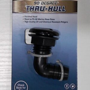 Th Marine Black Plastic 90° Thru-Hull Connectors