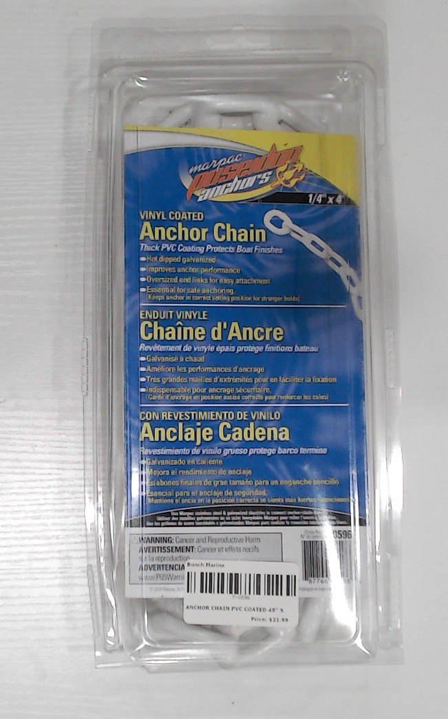 Marpac White Vinyl Coated Anchor Chain