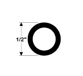 Flexible Black Rub Rail Insert 1/2" Tube Style