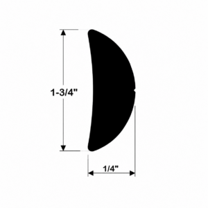 Rigid 50' Black Rub Rail Insert Coil 1-3/4" by 1/4"